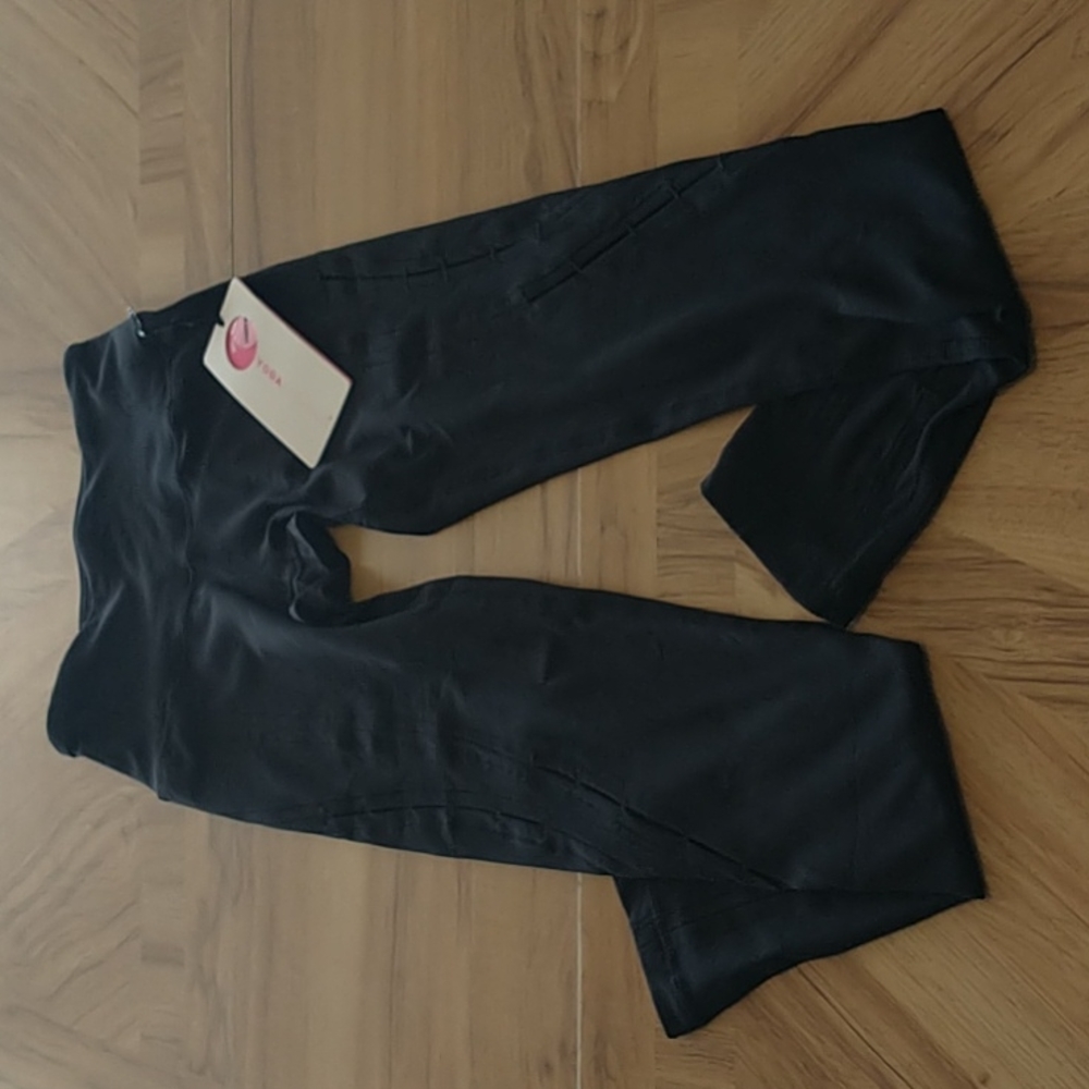 Yoga-Lic-Ious High Waisted Side Peek Yoga Pants XS Black - Picture 13 of 14